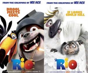 yapboz bazı karakterler (2) ile Rio film afişleri,